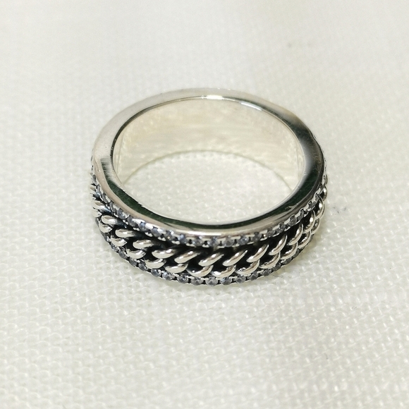 NEW Diamonique CZ eternity band ring size 6.5 - Picture 6 of 10